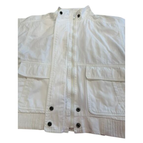 "AMERICAN EAGLE OUTFITTER'S" VTG White Cotton Blend Women's SZ S 80's Jacket - Picture 9 of 15